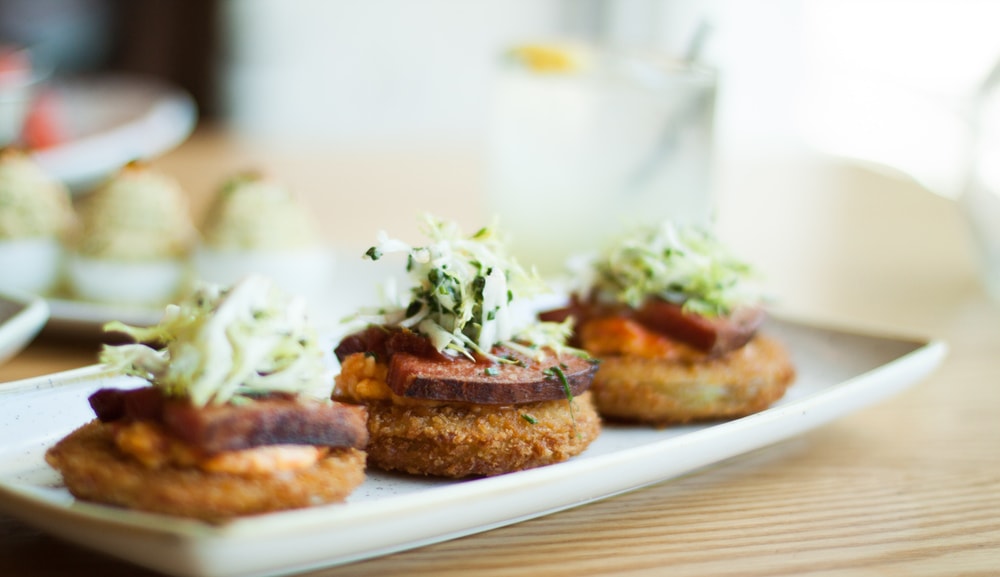 Fried Green Tomatoes in The Bird Southern Table and Bar in Marina Bay Sands